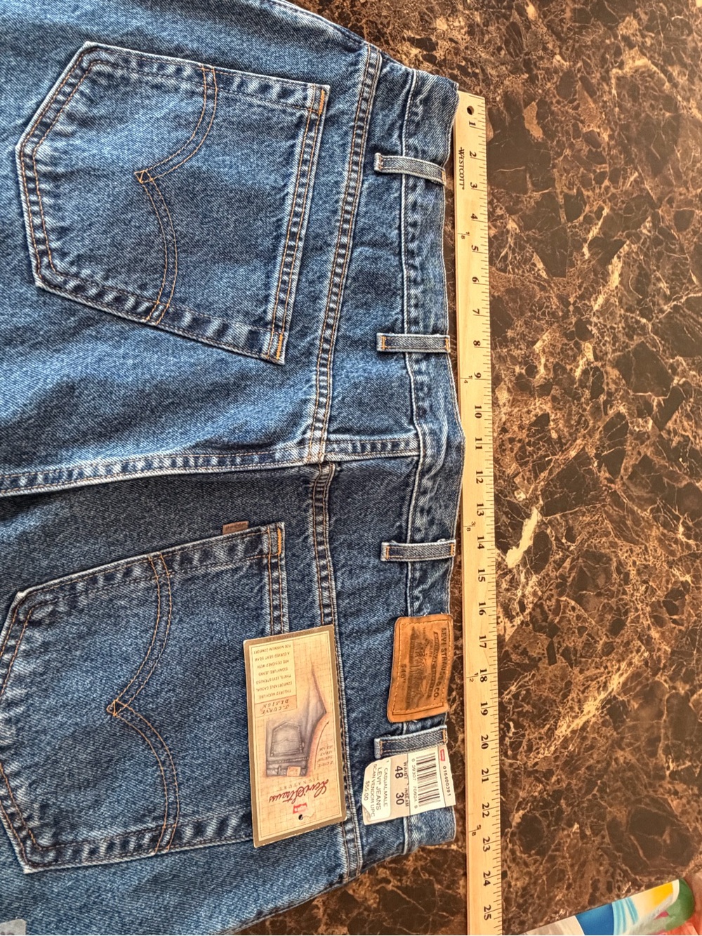 NWT  Made in USA Levi’s 540 Relaxed Fit Jeans Men’s W48 L30 NWT 100% Cotton - Picture 6 of 9